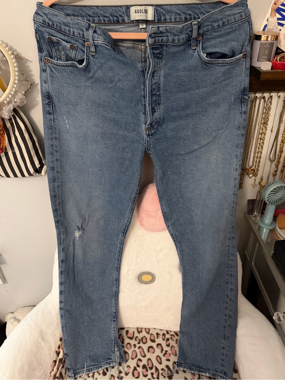 AGOLDE Nico Blue Denim Jeans